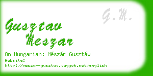 gusztav meszar business card